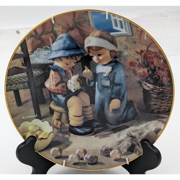 MJ Hummel Little Companions Plate Collection Set 2 Limited Edition Danbury Mint - Picture 3 of 7